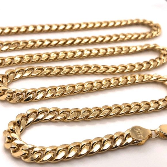 Jewelry - 14k gold 5.5mm 24” Miami Cuban Chain Men